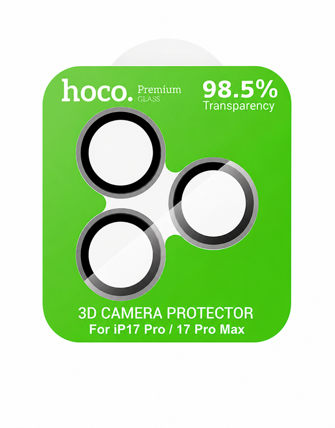 Hoco iPhone 17 Pro Max Ultra HD Camera CSG Anti Glare Lens Protector with Metallic Ring (V14) - ShopHub