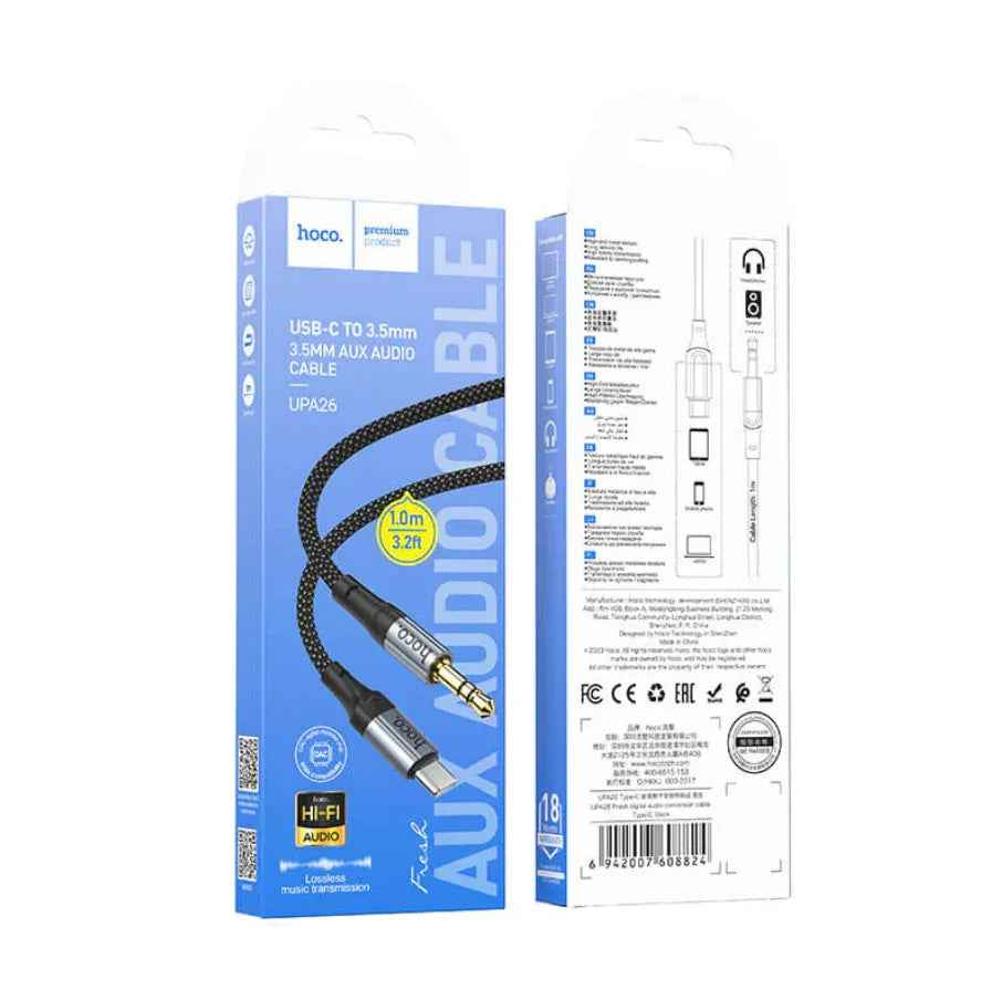 Hoco USB C to 3.5mm Aux Cable UPA26