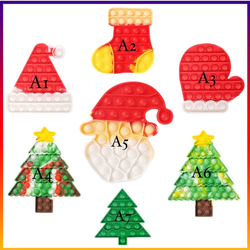 Jumbo Push Pop Fidget  Sensory Toy- Christmas collection-2