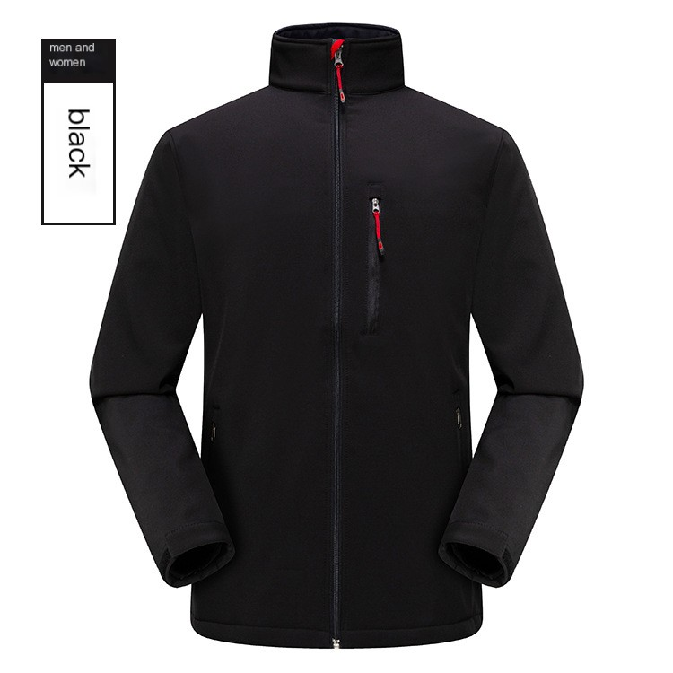 Men's windproof waterproof softshell jacket by Mead's Supply & Equipment Outfitters, lightweight and warm for outdoor activities.