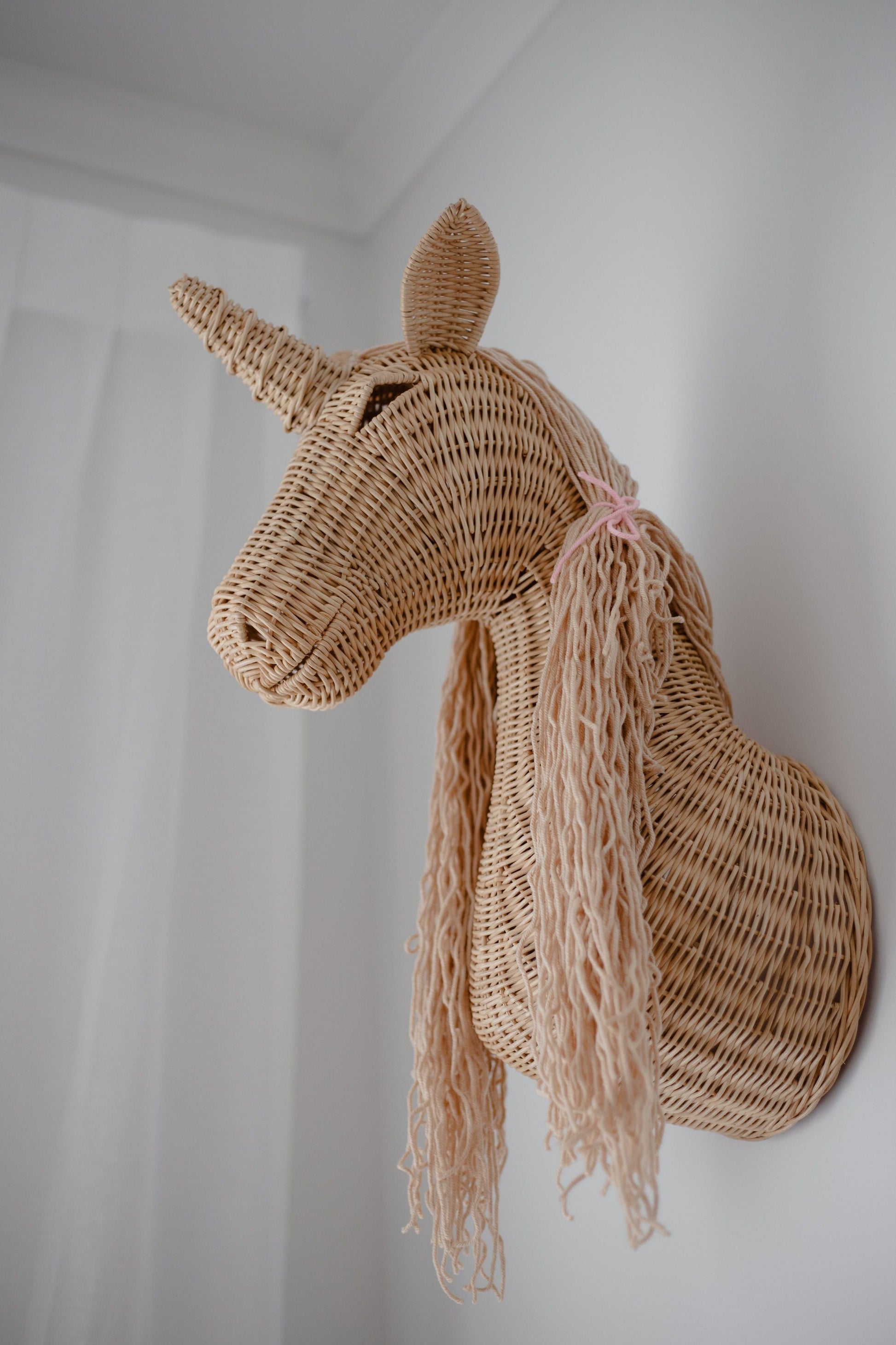 Rattan Unicorn wall mount Inkah Limited