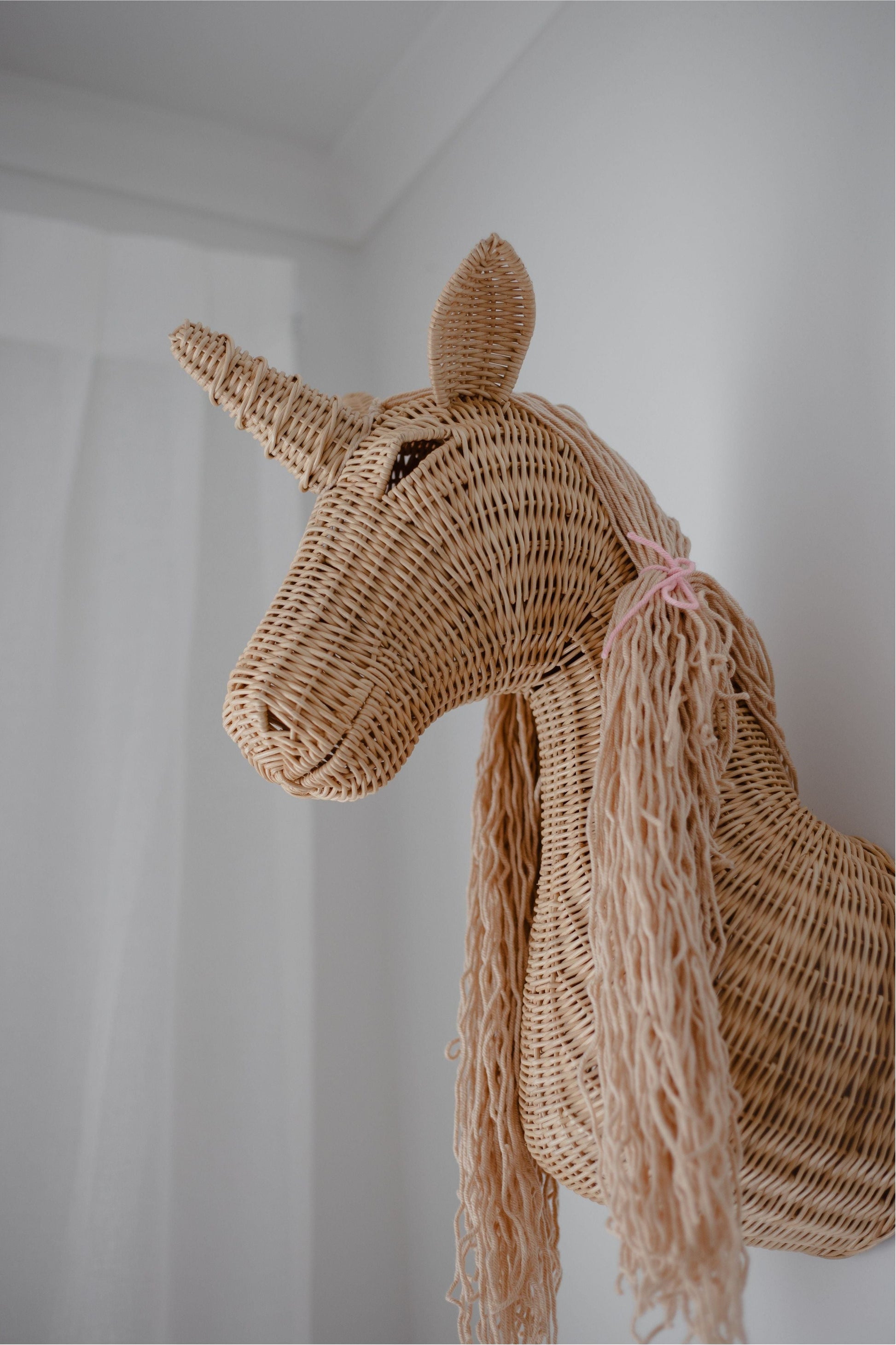 Rattan Unicorn wall mount Inkah Limited