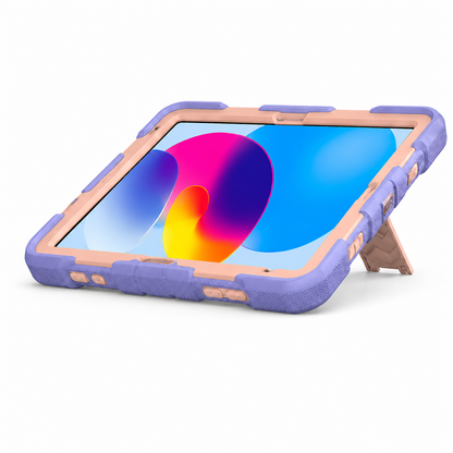 iPad Air 5th Generation (10.9 Inch) Rugged Shockproof Case with Kickstand (Pink)