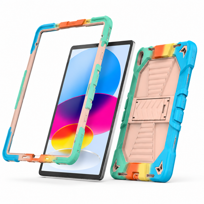 Apple iPad Air 11-Inch M2 Rugged Shockproof Case with Kickstand (Rainbow)