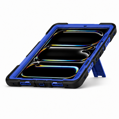 iPad Pro 13-Inch (M4) 2024 Rugged Shockproof Case with Kickstand (Blue)