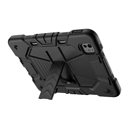 iPad Pro 11-Inch (M4) 2024 7th Gen Rugged Shockproof Case with Kickstand (Black)