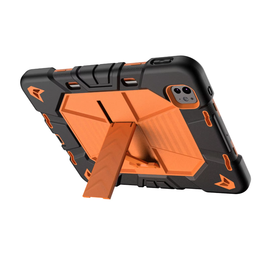iPad Pro 13-Inch (M4) 2024 Rugged Shockproof Case with Kickstand (Orange)