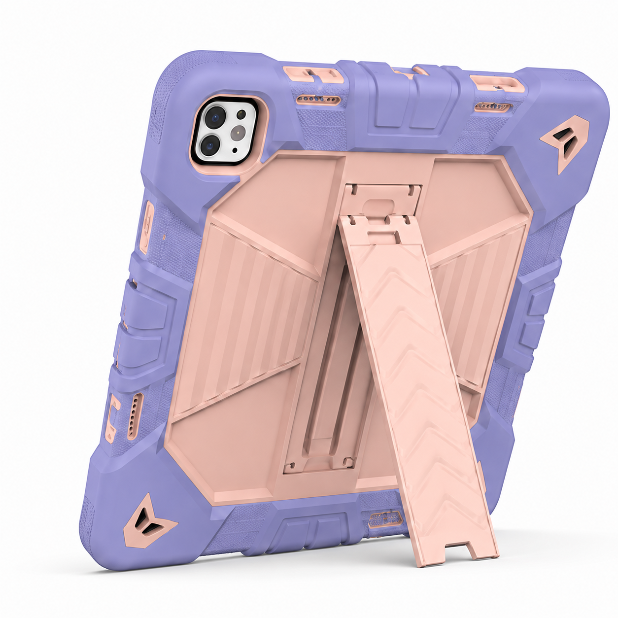 iPad Pro 11-Inch (M5) 2025 Rugged Shockproof Case with Kickstand (Pink)