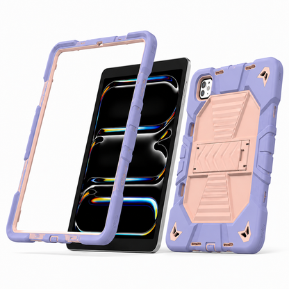 iPad Pro 11-Inch (M5) 2025 Rugged Shockproof Case with Kickstand (Pink)