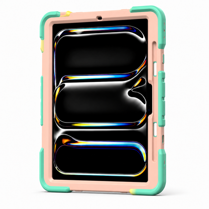 iPad Pro 11-Inch (M5) 2025 Rugged Shockproof Case with Kickstand (Rainbow)