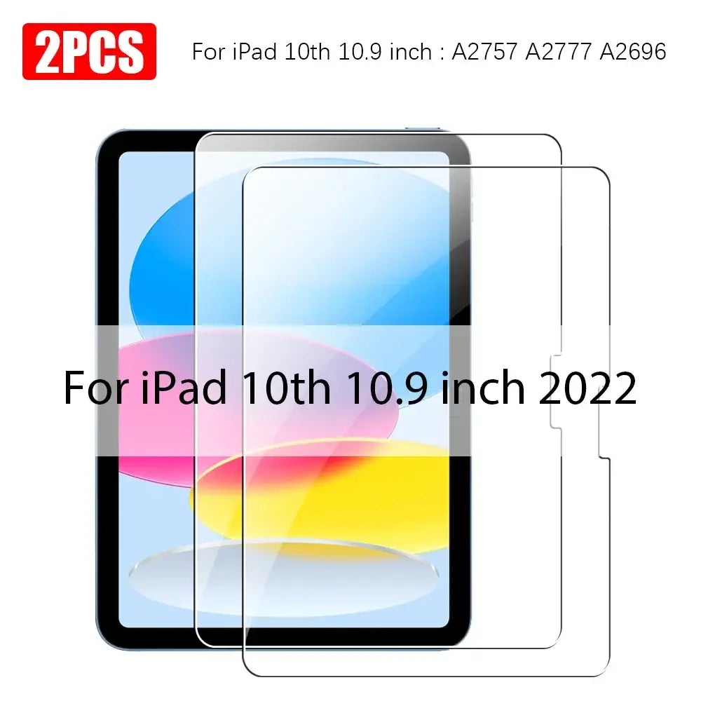 Screen Protectors - Tempered Glass for iPad (Pack of 2) (All iPad Models) Habicare