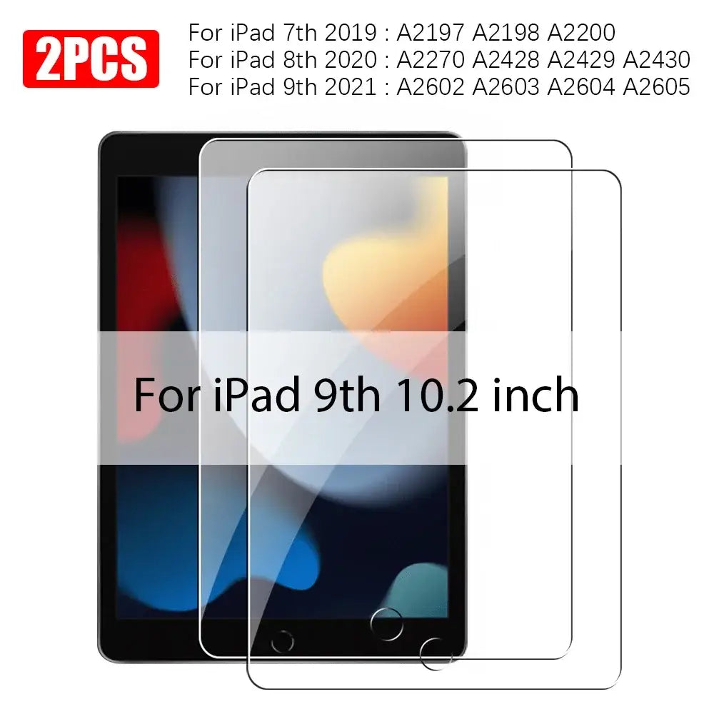 Screen Protectors - Tempered Glass for iPad (Pack of 2) (All iPad Models) Habicare