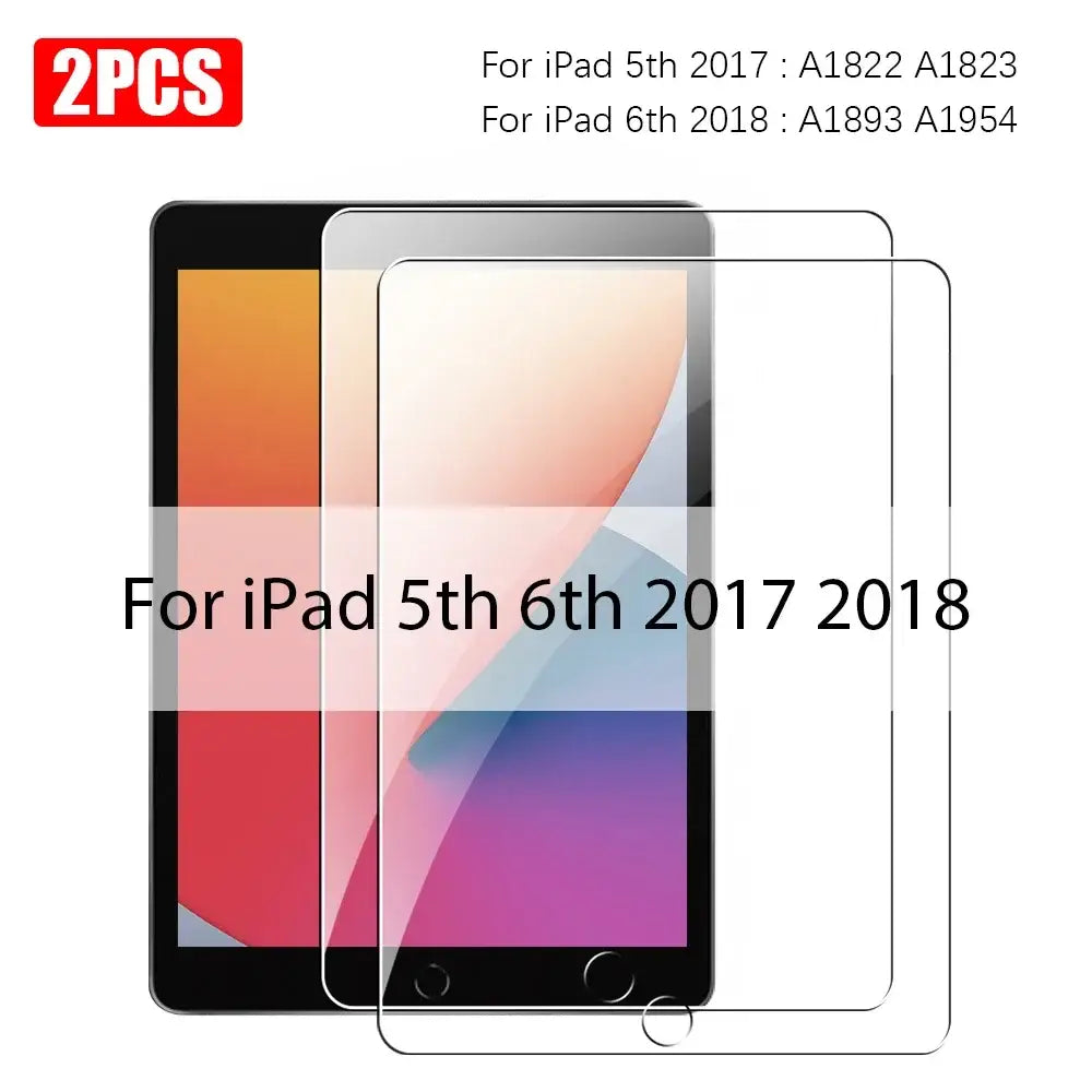 Screen Protectors - Tempered Glass for iPad (Pack of 2) (All iPad Models) Habicare