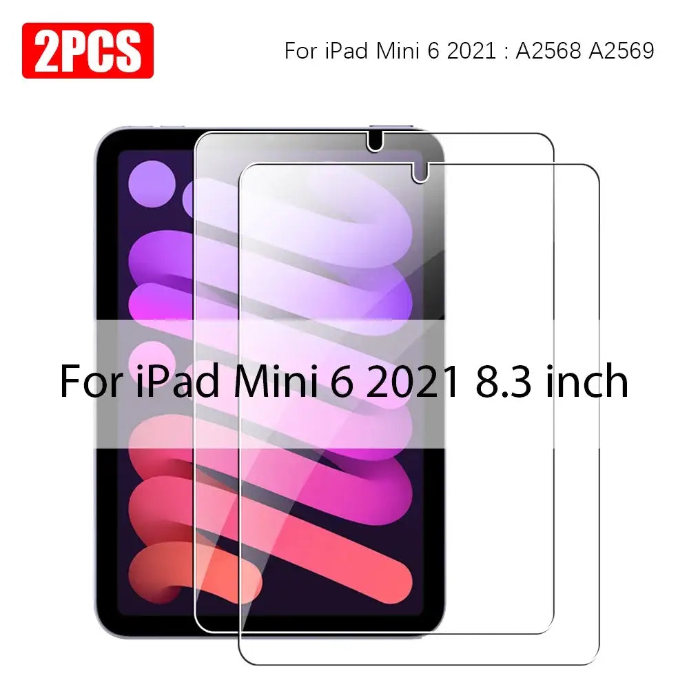 Screen Protectors - Tempered Glass for iPad (Pack of 2) (All iPad Models) Habicare