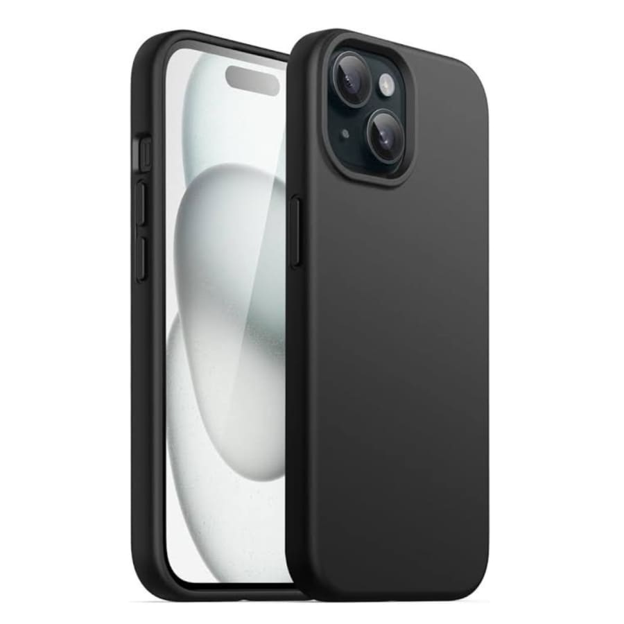 Silicone Case for iPhone 15 Plus (6.7”) (Black) 9eight5