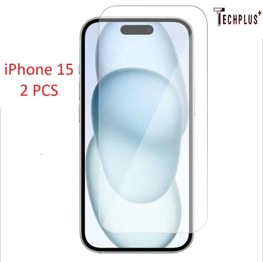 iPhone 15 Glass Screen Protector (2 pack)