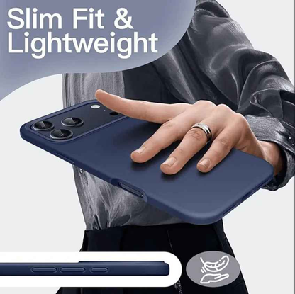 iPhone 17 Pro Navy Blue Silicone Case – Soft Protective Cover