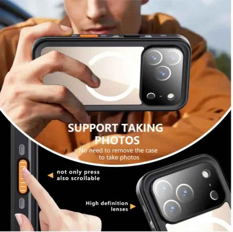 Waterproof & Shockproof Case for iPhone 17 Pro Max – Clear Protective Cover