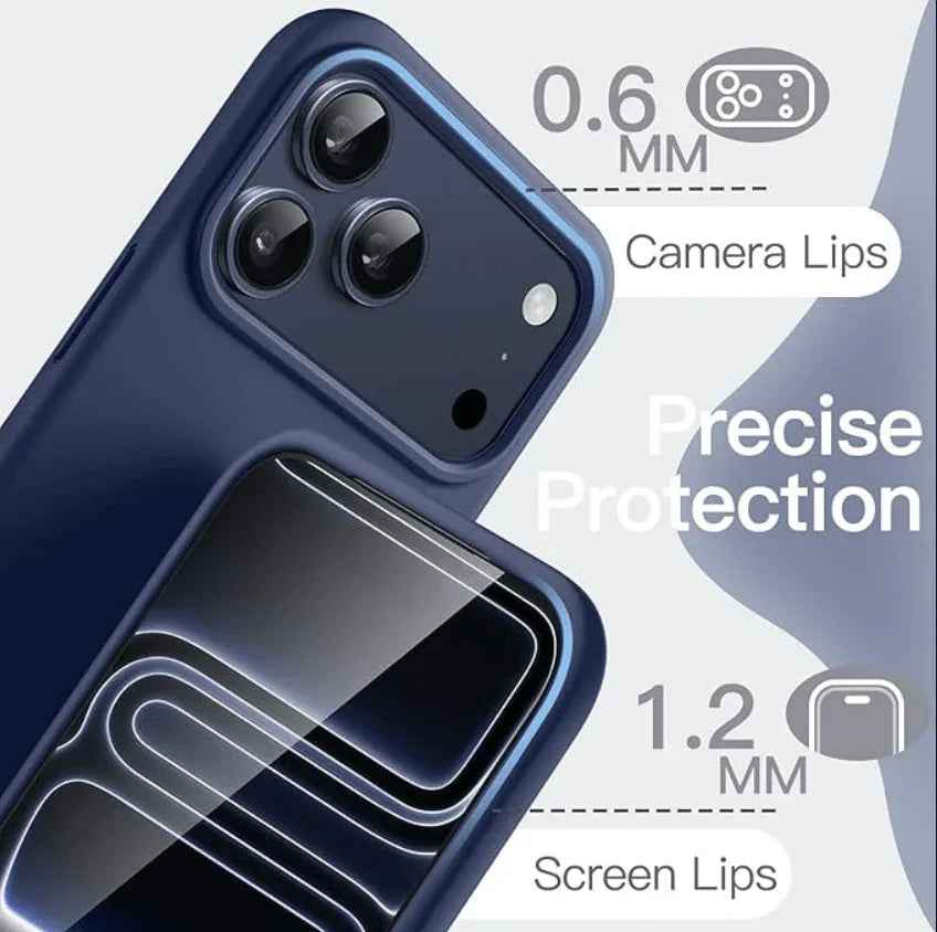 iPhone 17 Pro Max Navy Blue Silicone Case – Soft Protective Cover