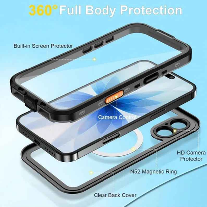 Redpepper Waterproof MagSafe Case for iPhone 17 | Shockproof Cover