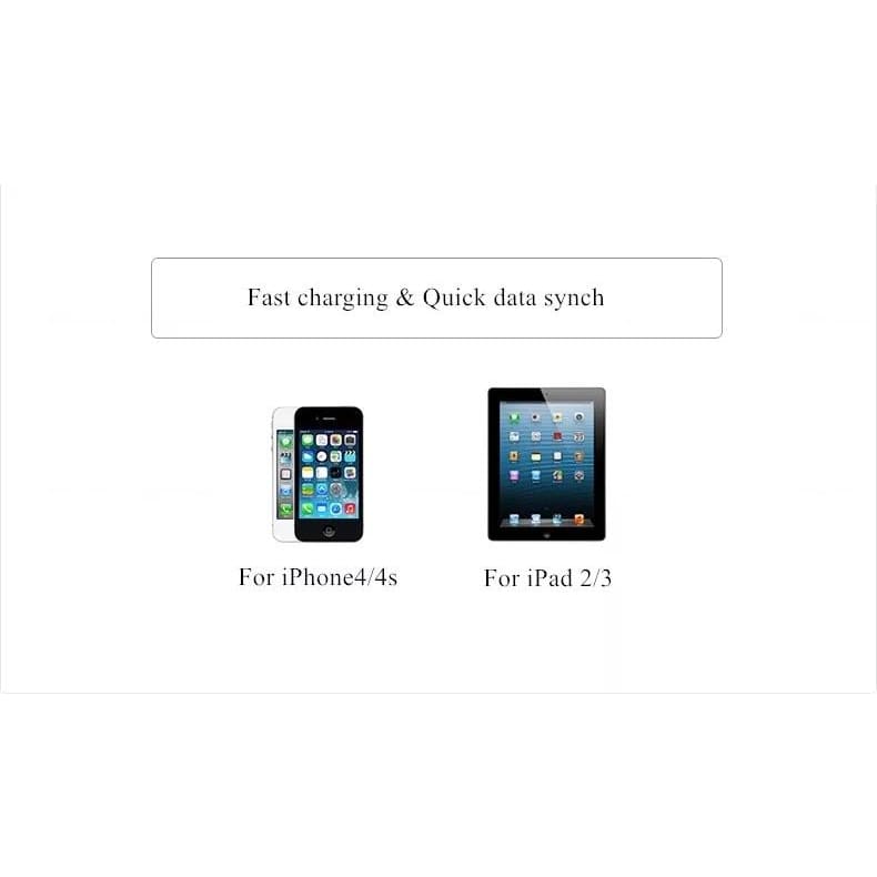 Charger Cable for iPhone 4/4s - iPad 1,2,3 9eight5