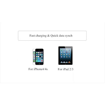 Charger Cable for iPhone 4/4s - iPad 1,2,3 9eight5