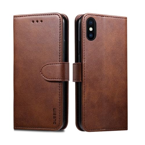 Synthetic Leather Flip Case for iPhone XR (Brown) 9eight5