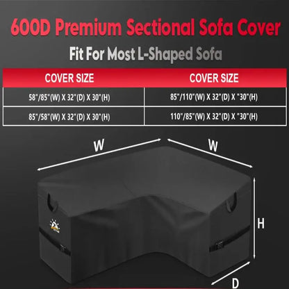 L-Shaped Garden Furniture Cover – Heavy-Duty Habicare