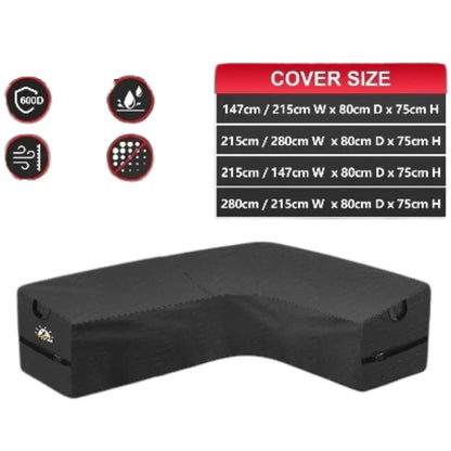 L-Shaped Garden Furniture Cover – Heavy-Duty Habicare