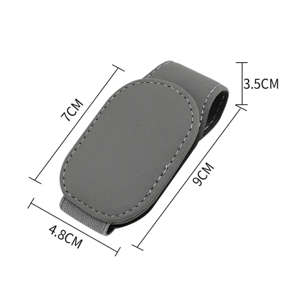 Leather Car Sunglasses & Card Holder Clip Habicare