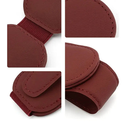 Leather Car Sunglasses & Card Holder Clip Habicare