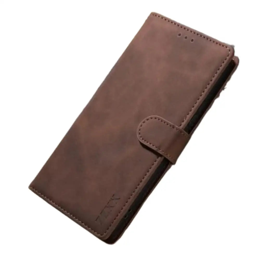 Leather Wallet Flip Case for Samsung Note & S Series (Coffee) Habicare