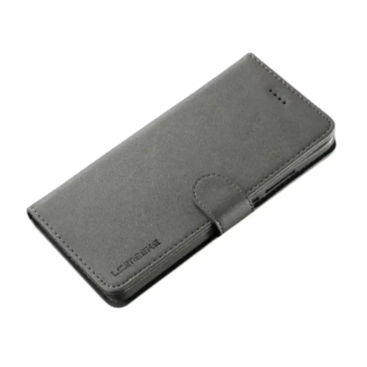 Leather Wallet Flip Case for Samsung Galaxy Series (Gray) Habicare