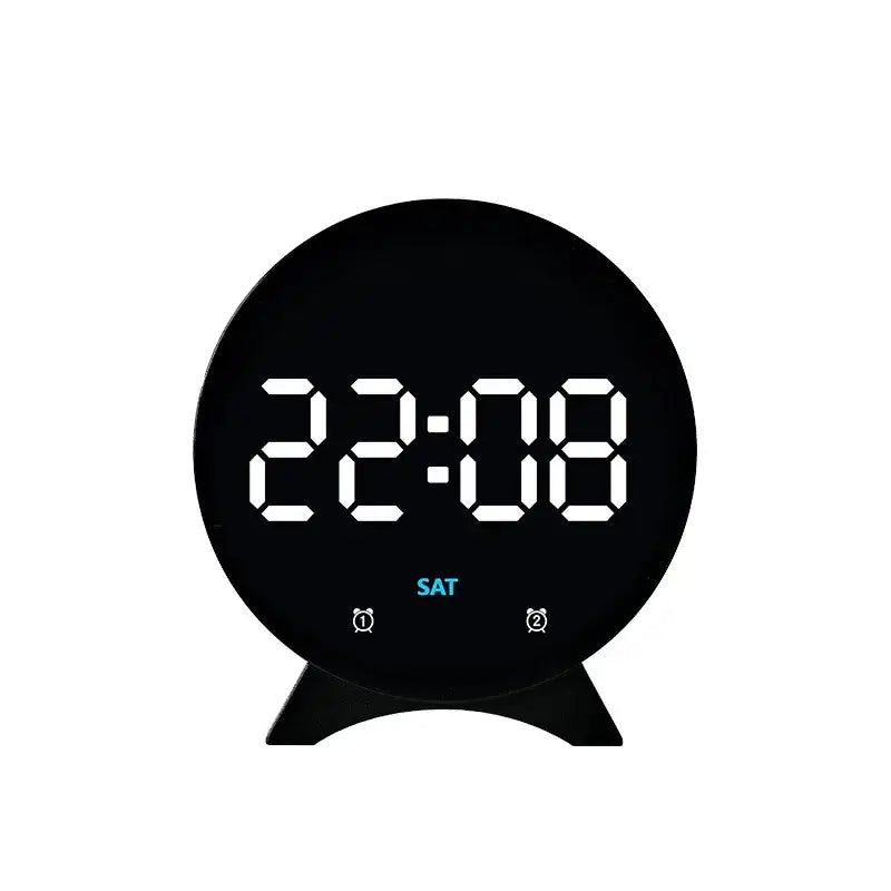 LED Digital Alarm Clock – Adjustable Brightness, Dual Alarms, Date & Temperature Display Habicare