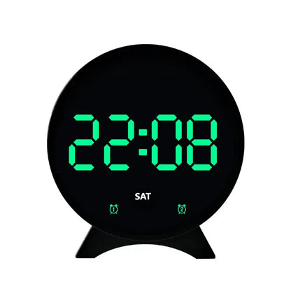 LED Digital Alarm Clock – Adjustable Brightness, Dual Alarms, Date & Temperature Display Habicare