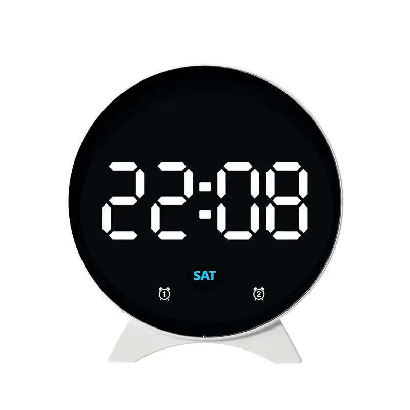 LED Digital Alarm Clock – Adjustable Brightness, Dual Alarms, Date & Temperature Display Habicare