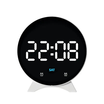 LED Digital Alarm Clock – Adjustable Brightness, Dual Alarms, Date & Temperature Display Habicare