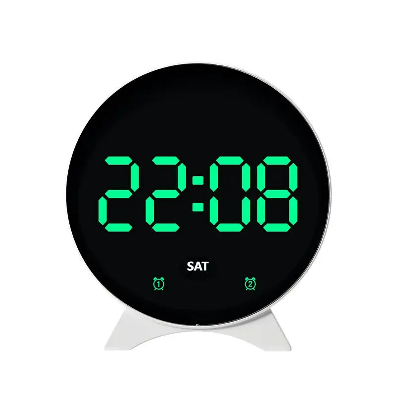 LED Digital Alarm Clock – Adjustable Brightness, Dual Alarms, Date & Temperature Display Habicare