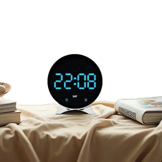 LED Digital Alarm Clock – Adjustable Brightness, Dual Alarms, Date & Temperature Display Habicare