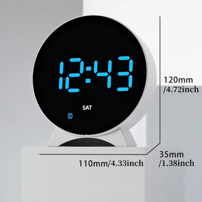 LED Digital Alarm Clock – Adjustable Brightness, Dual Alarms, Date & Temperature Display Habicare
