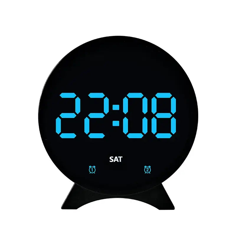LED Digital Alarm Clock – Adjustable Brightness, Dual Alarms, Date & Temperature Display Habicare