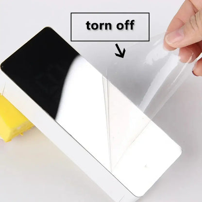 LED Mirror Alarm Clock with Temperature & Smart Night Light (available in 2 shapes) Habicare