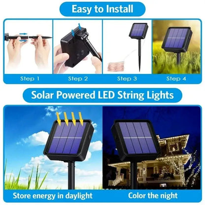 LED Solar Fairy String Lights (7m/12m/22m/32m) Habicare
