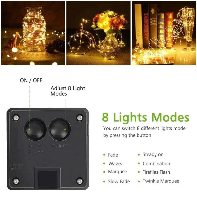 LED Solar Fairy String Lights (7m/12m/22m/32m) Habicare