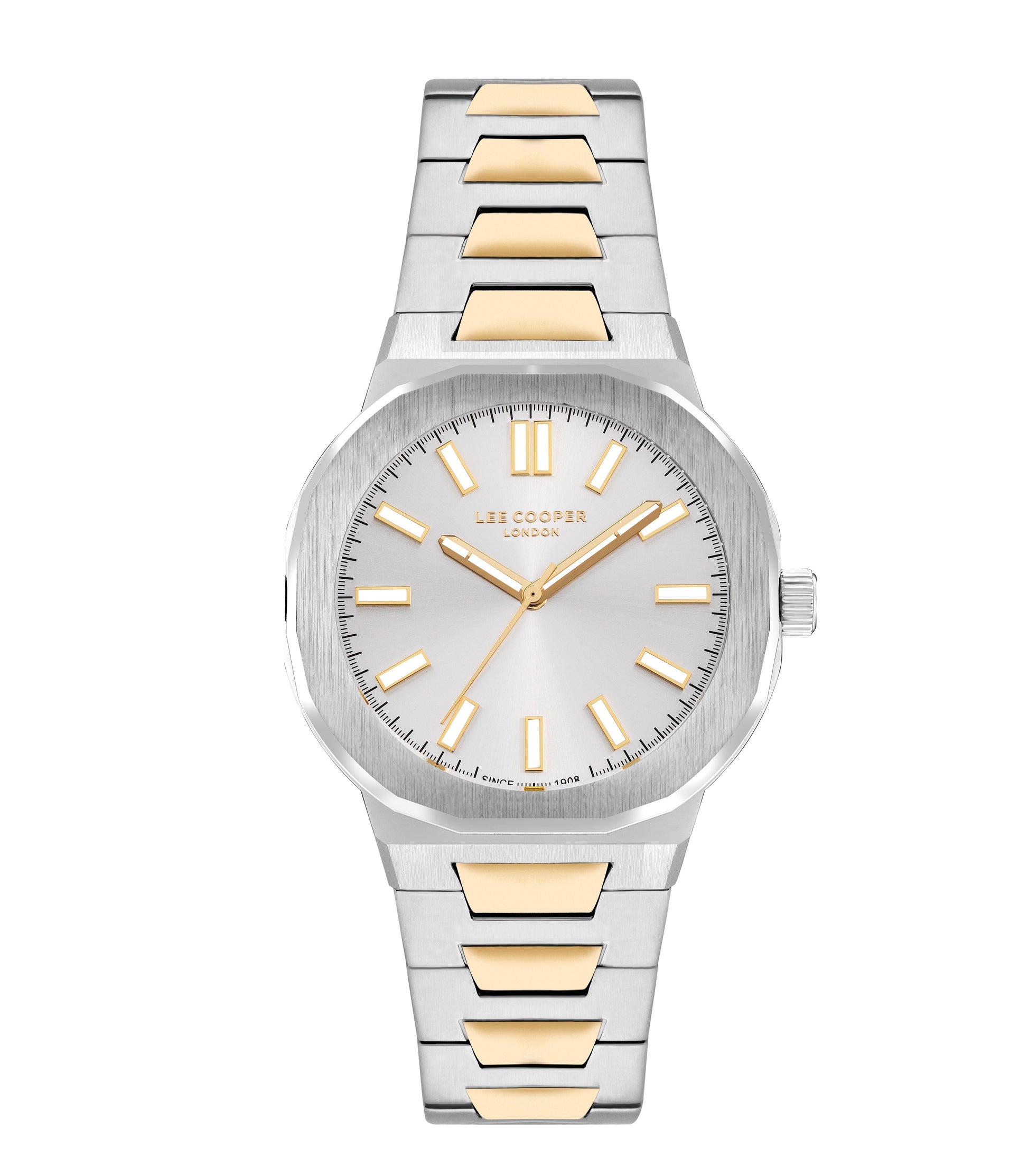 Lee Cooper Classic Three Hand Silver Dial Two Tone Watch – LC07952.230 Kiwi Watches