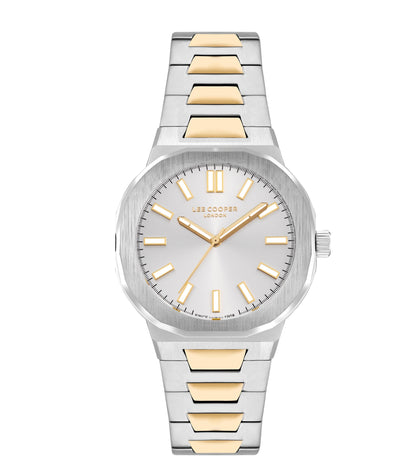 Lee Cooper Classic Three Hand Silver Dial Two Tone Watch – LC07952.230 Kiwi Watches