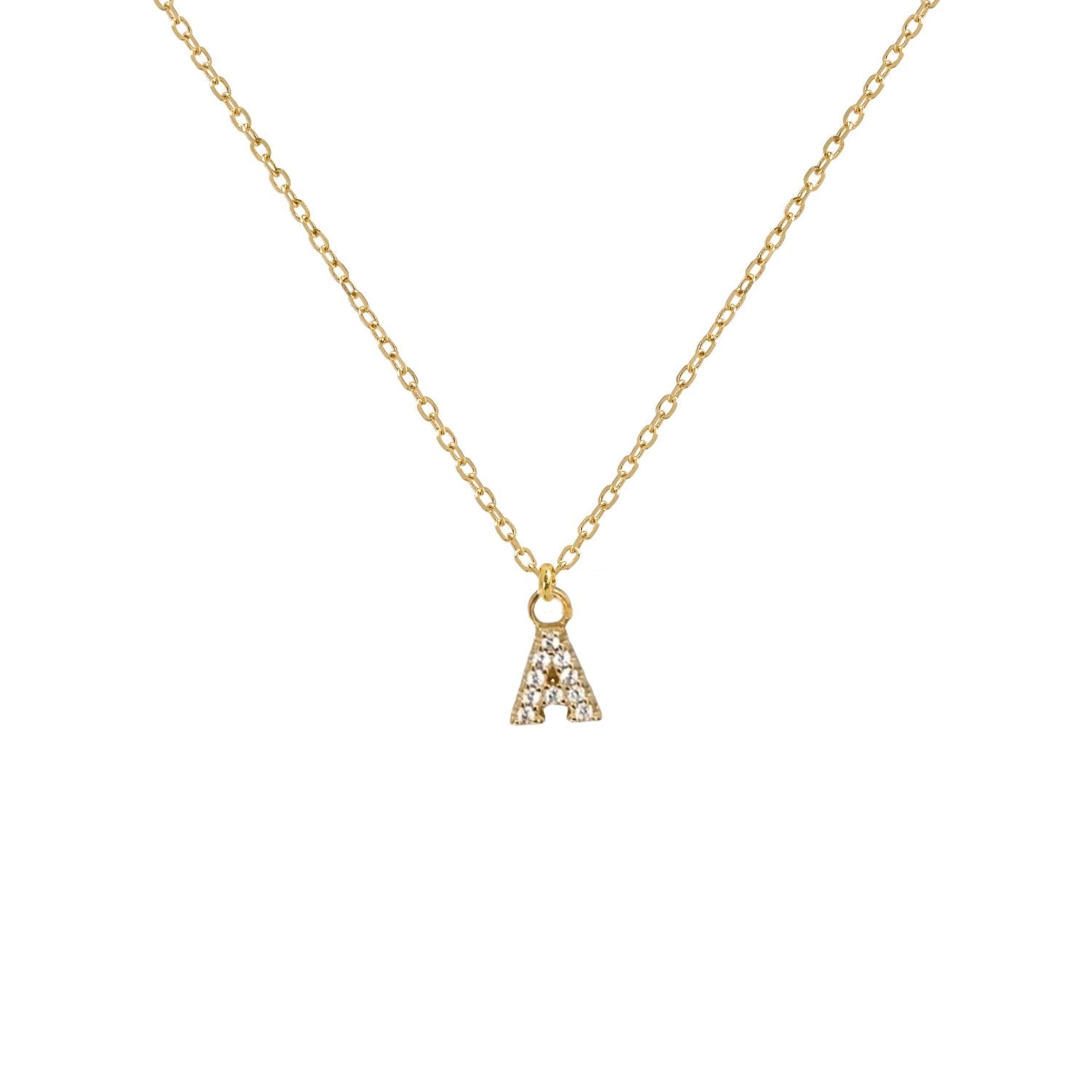 INITIAL NECKLACE with LETTER CHARM-0