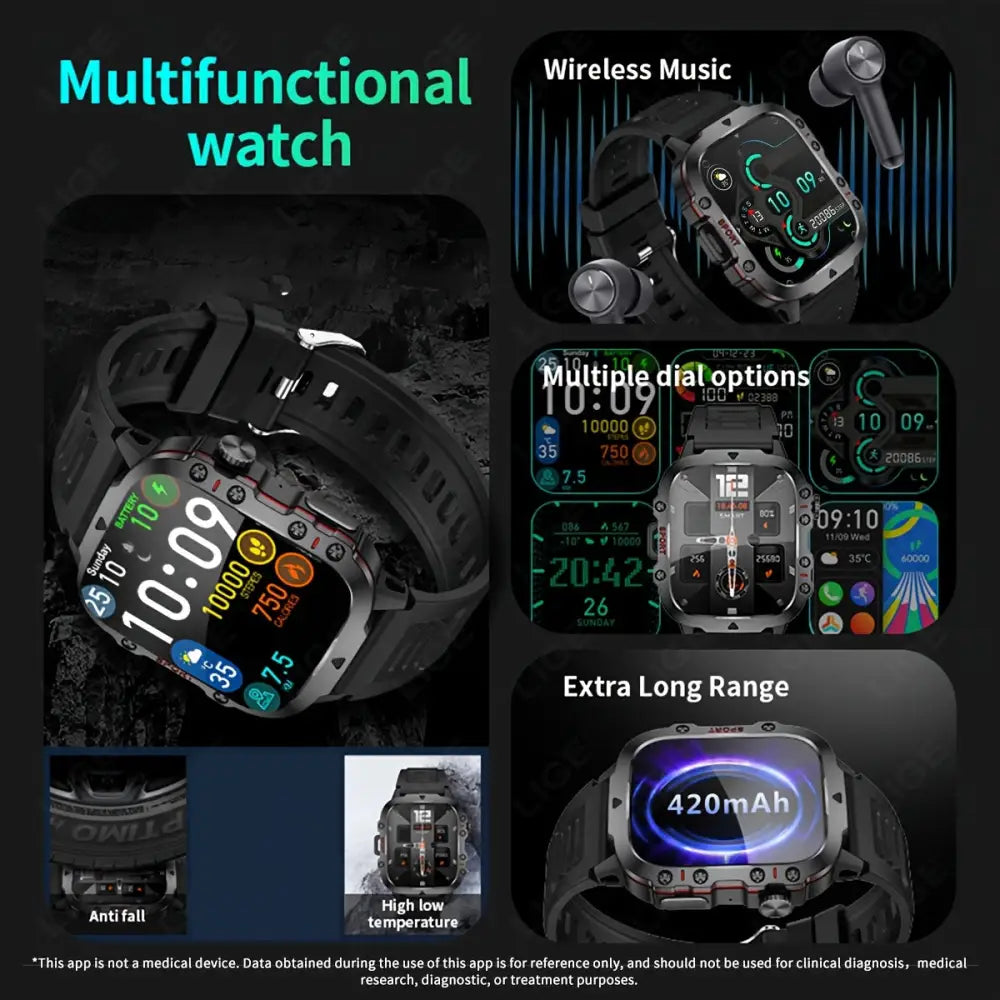 LIGE Casual Smart Watch – Voice Assistant (2 colours available) Habicare