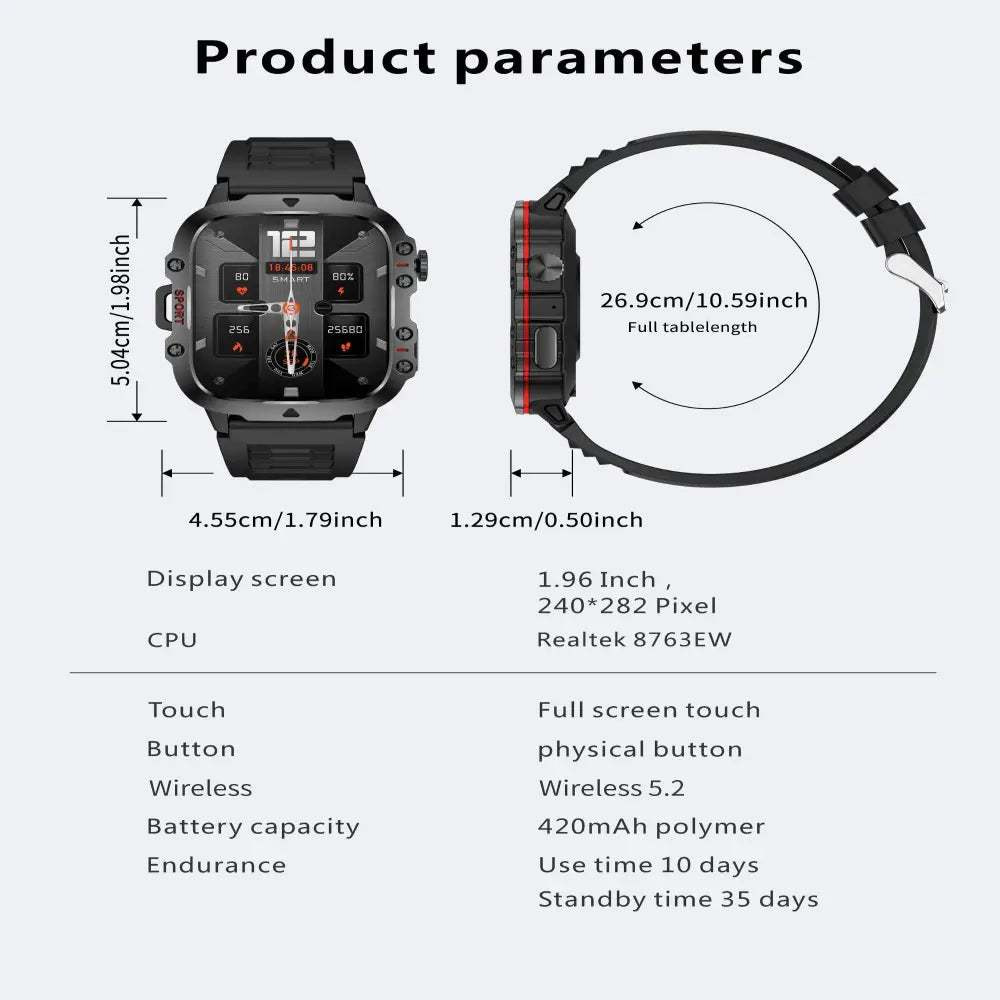 LIGE Casual Smart Watch – Voice Assistant (2 colours available) Habicare