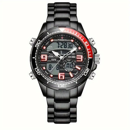 LIGE Men's Dual Display Watch – Stainless Steel Quartz (6 models available) Habicare